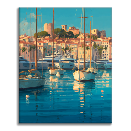 Port w Cannes – malowanie po numerach