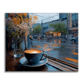 Zestaw Kawiarnia Rainy Day – Malowanie po numerach - Cheerful Painting