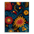 Zestaw Żywe kwiatowe zawijasy – malowanie po numerach - Cheerful Painting
