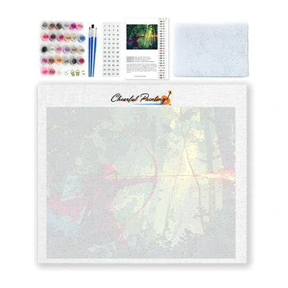 Łucznik w lesie – malowanie po numerach