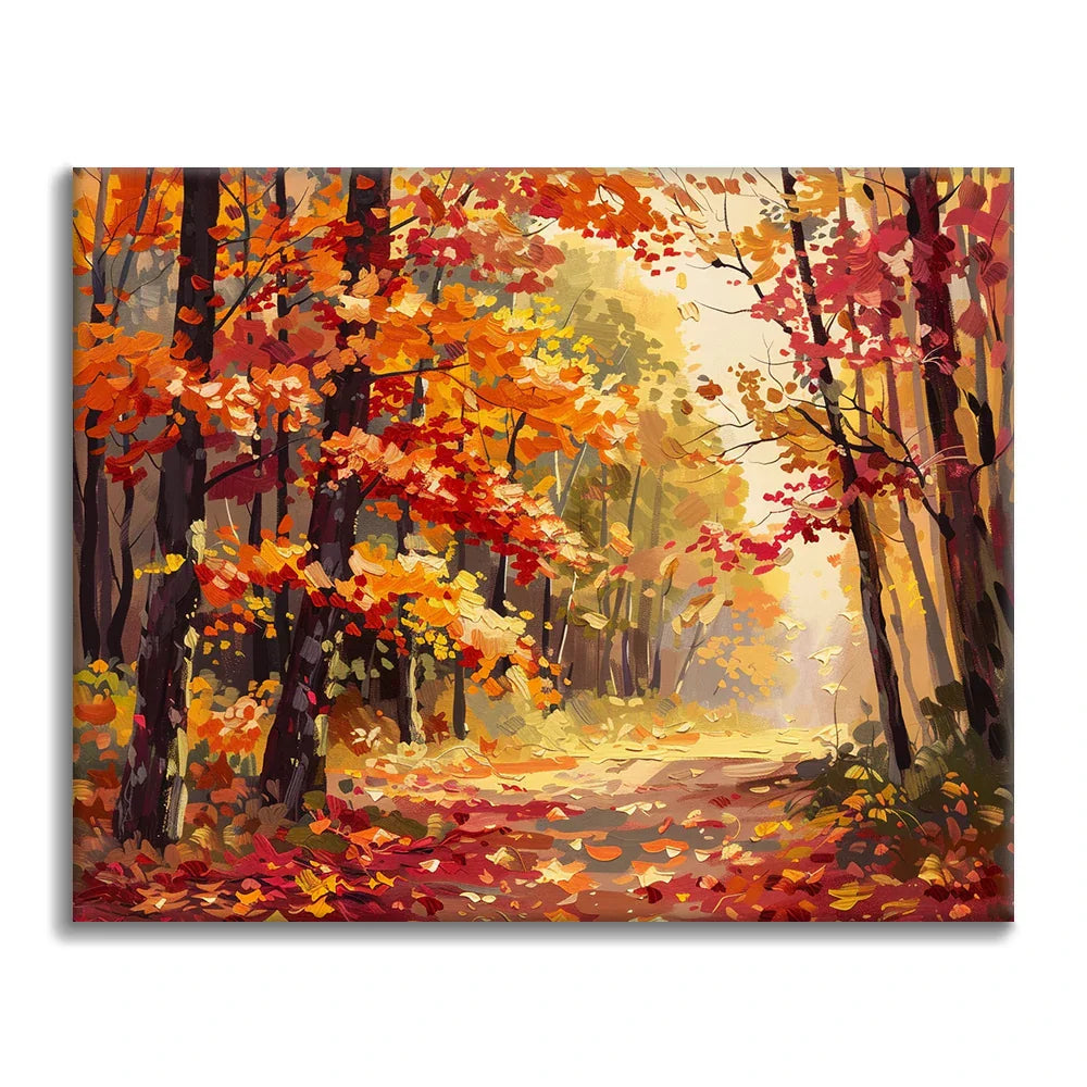 Jesienna ścieżka – malowanie po numerach