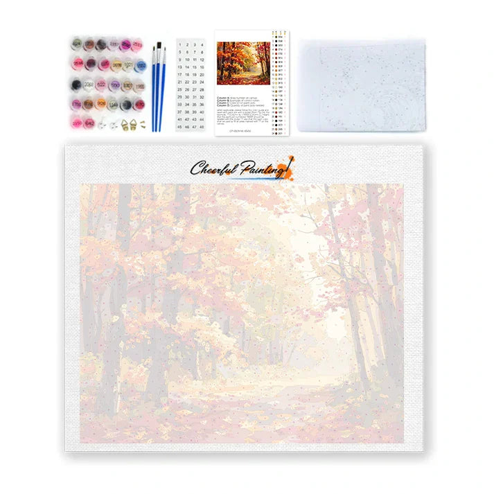 Jesienna ścieżka – malowanie po numerach