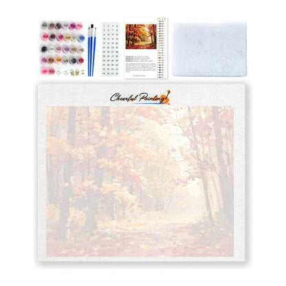 Jesienna ścieżka – malowanie po numerach