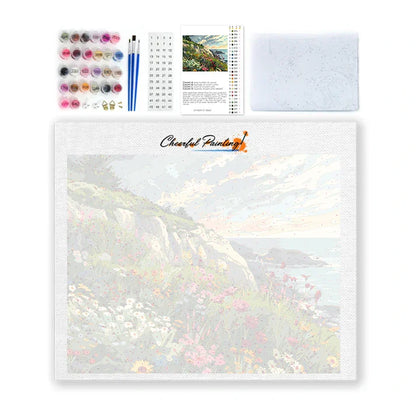 Nadmorskie pole kwiatów – malowanie po numerach