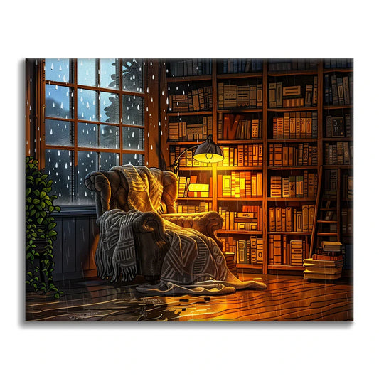 Przytulny kącik do czytania – malowanie po numerach