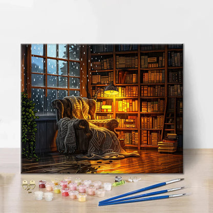 Przytulny kącik do czytania – malowanie po numerach