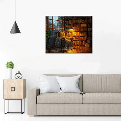 Przytulny kącik do czytania – malowanie po numerach