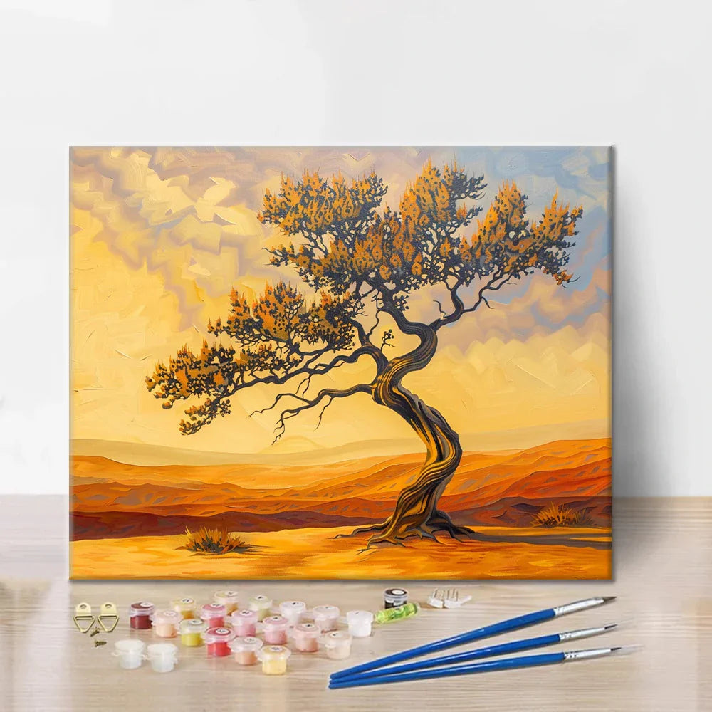 Drzewo pustyni – malowanie po numerach
