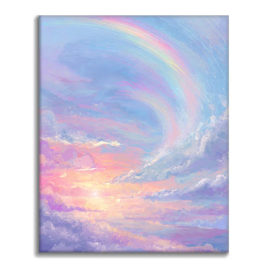 Marzycielska tęcza – malowanie po numerach