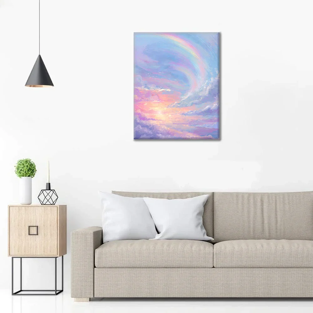 Marzycielska tęcza – malowanie po numerach