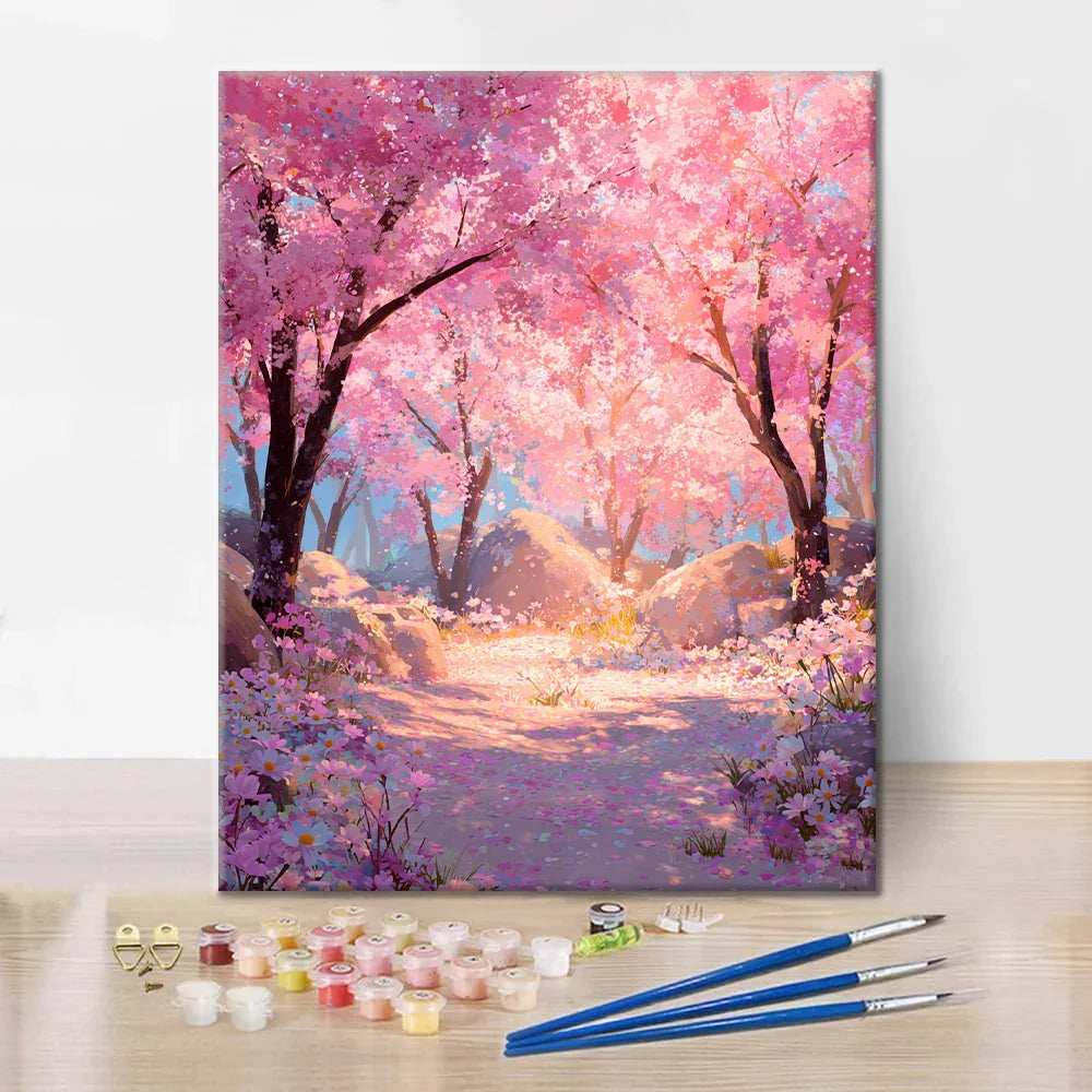 Zaczarowana Sakura – Malowanie po numerach