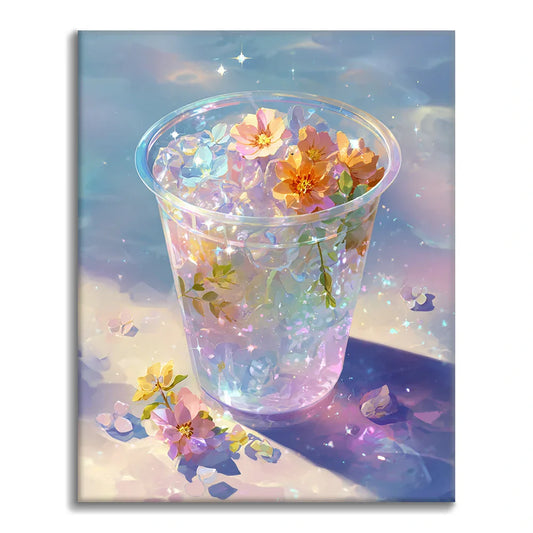 Kwiatowy lód – malowanie po numerach