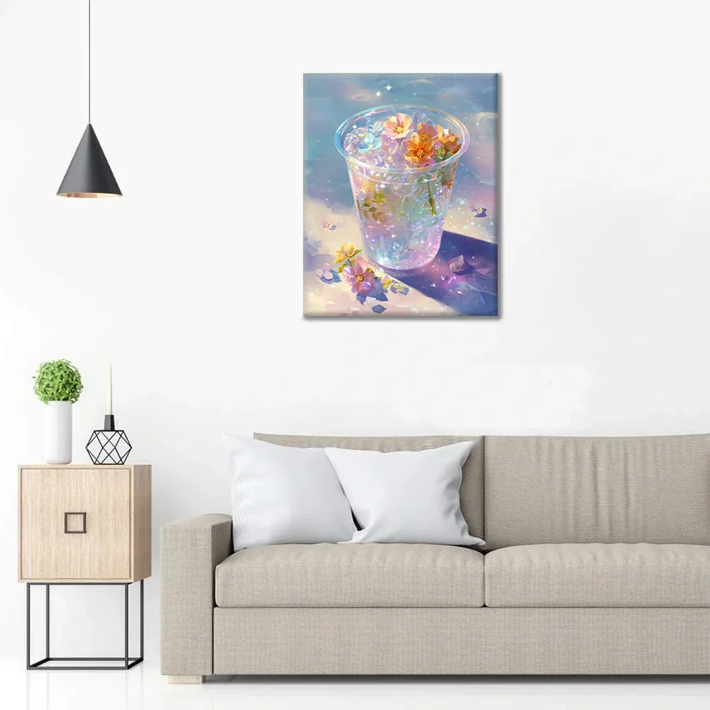 Kwiatowy lód – malowanie po numerach