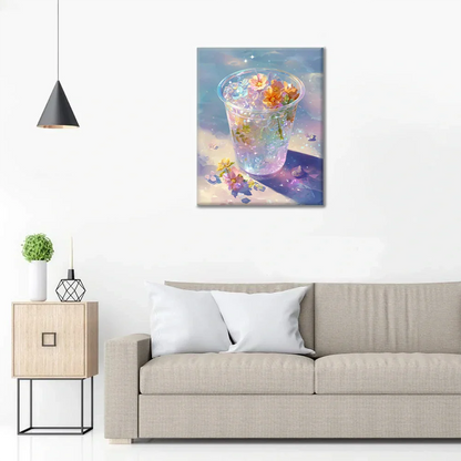 Kwiatowy lód – malowanie po numerach