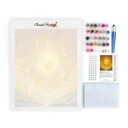 Złote słońce – malowanie po numerach