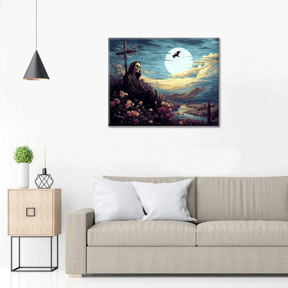 Strażnik cmentarza – malowanie po numerach