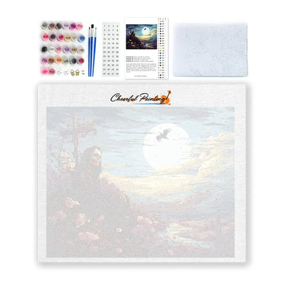 Strażnik cmentarza – malowanie po numerach