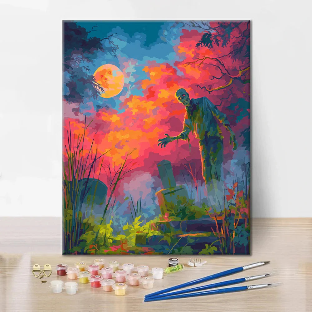 Graveyard Zombie – Malowanie po numerach