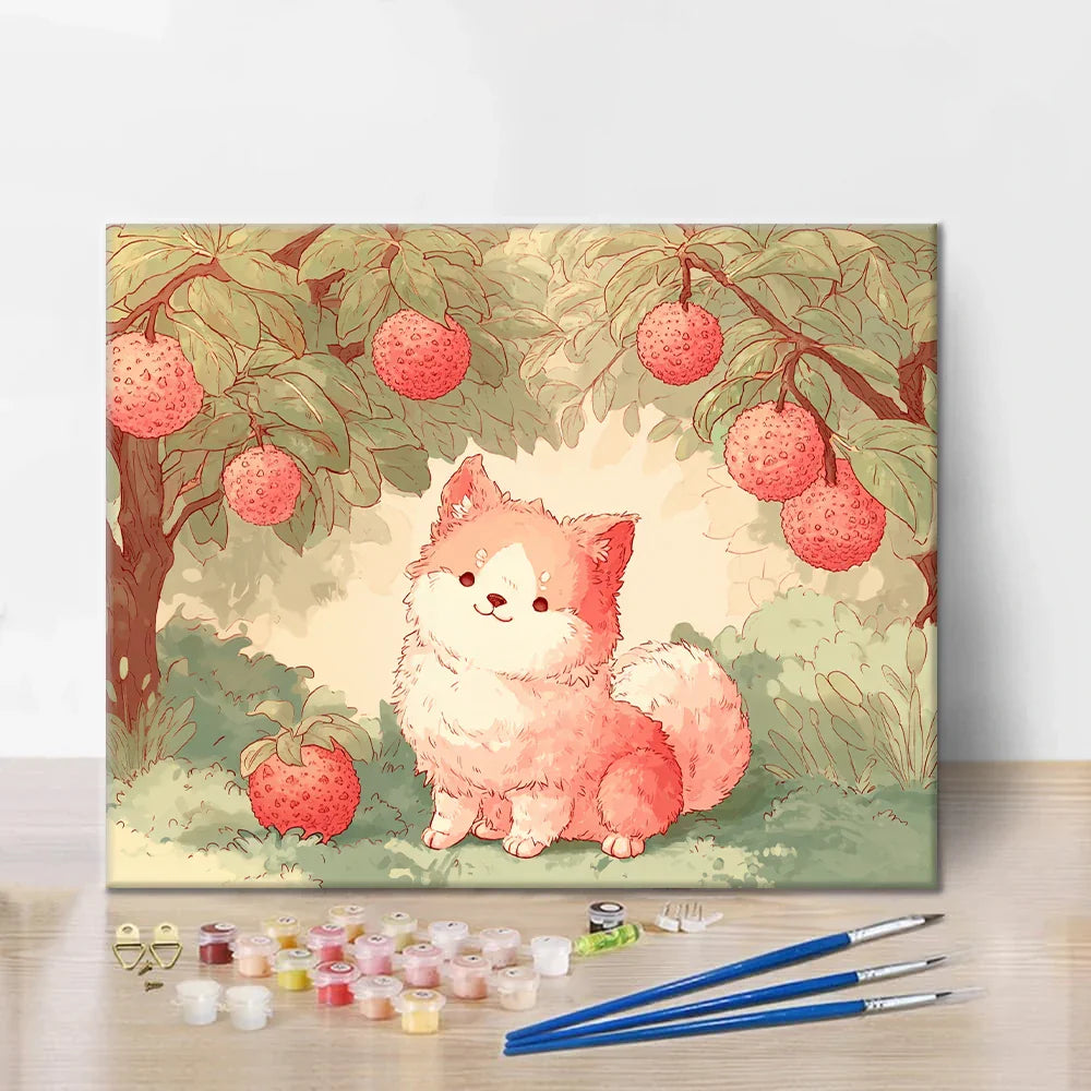 Szczeniak liczi – malowanie po numerach