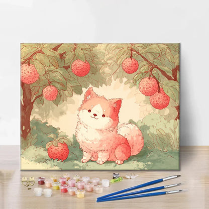 Szczeniak liczi – malowanie po numerach