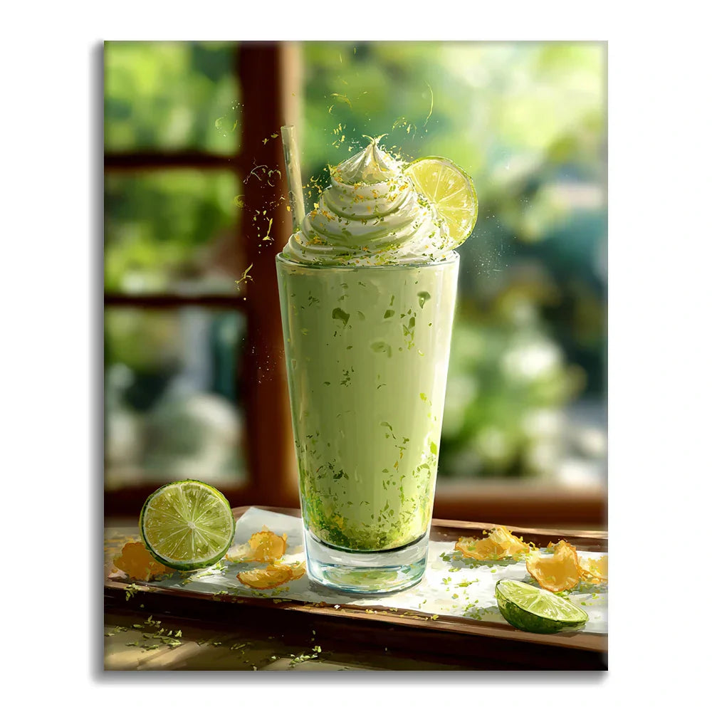 Zestaw Koktajl Matcha – Malowanie po numerach - Cheerful Painting
