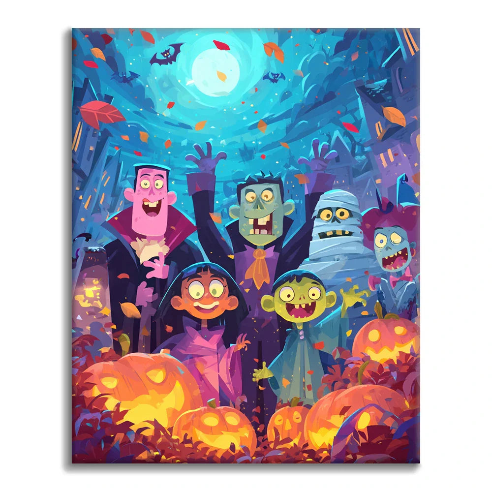 Przyjaciele potworów – malowanie po numerach