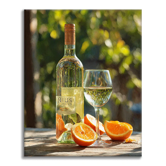 Wino pomarańczowe – malowanie po numerach