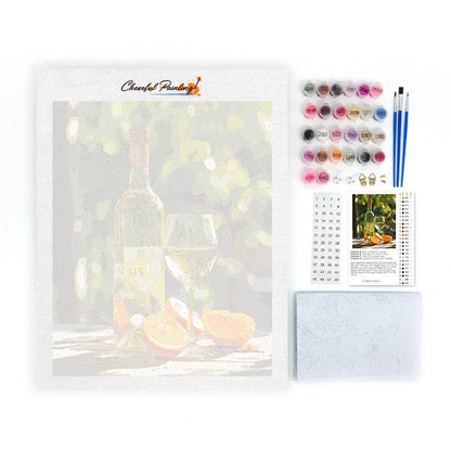 Wino pomarańczowe – malowanie po numerach