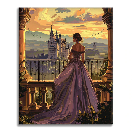 Księżniczka na zamku – malowanie po numerach