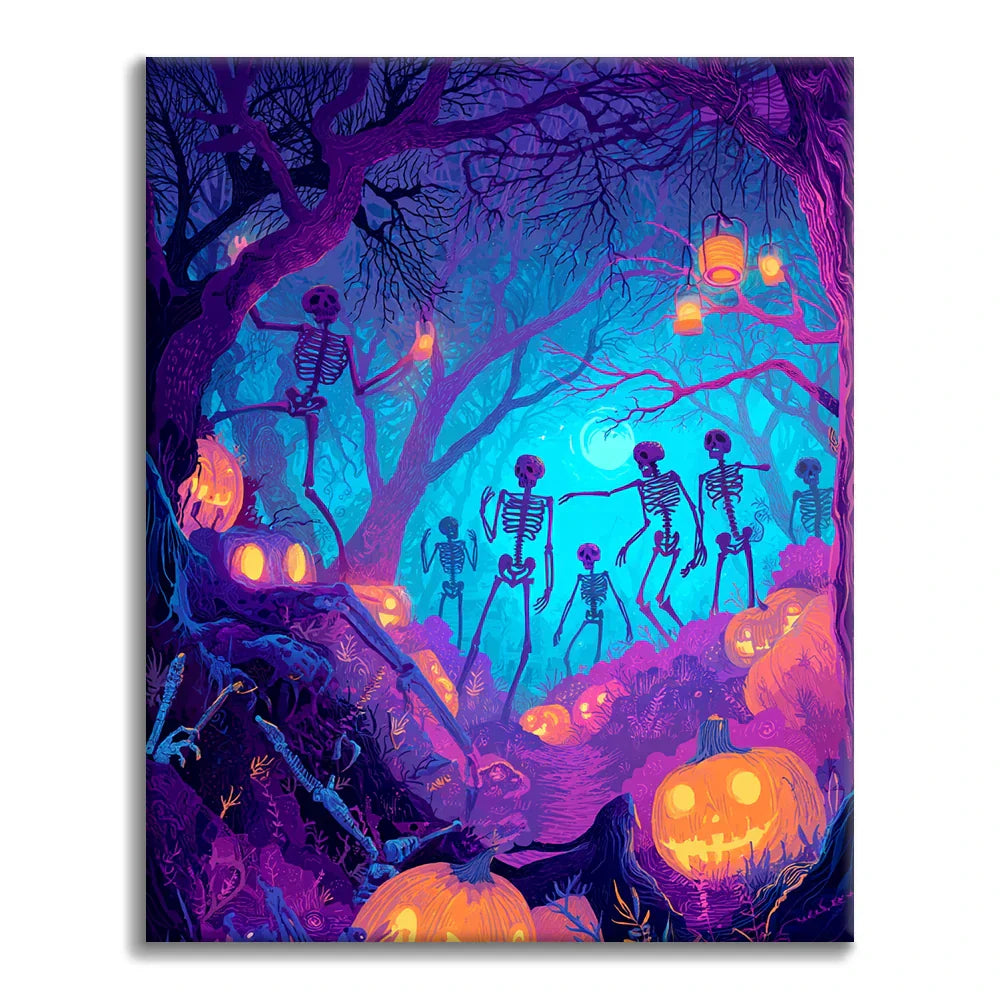 Impreza szkieletów – malowanie po numerach