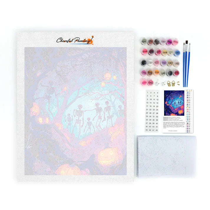 Impreza szkieletów – malowanie po numerach