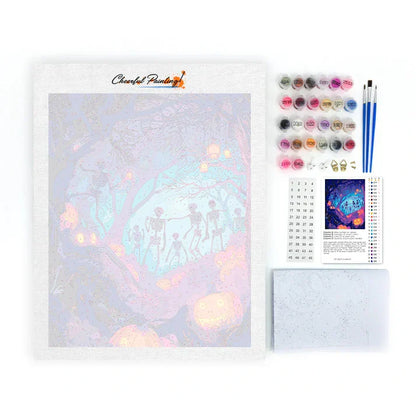 Impreza szkieletów – malowanie po numerach