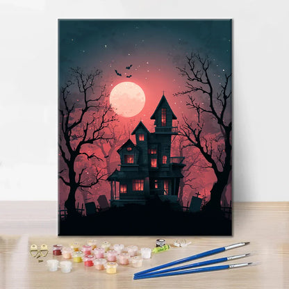 Dziwny stary dom – malowanie po numerach