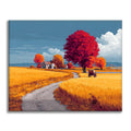 Zestaw Jesienna przejażdżka po wsi – malowanie po numerach - Cheerful Painting