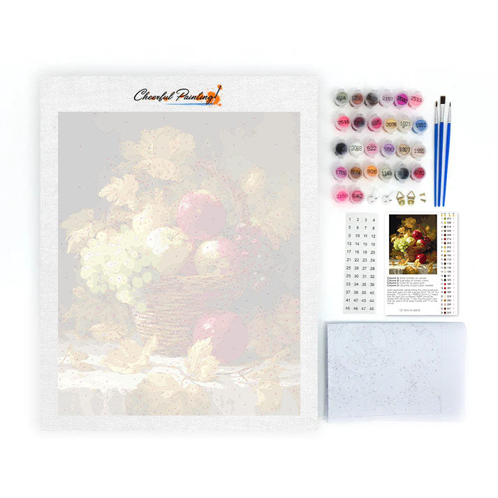 Jesienny kosz owoców – malowanie po numerach