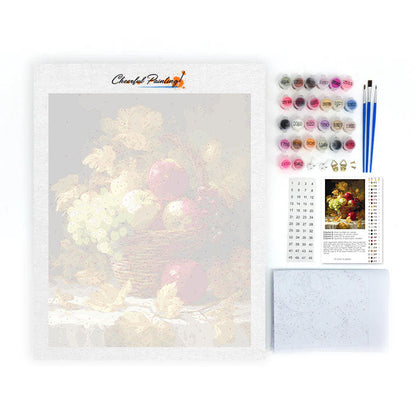 Jesienny kosz owoców – malowanie po numerach