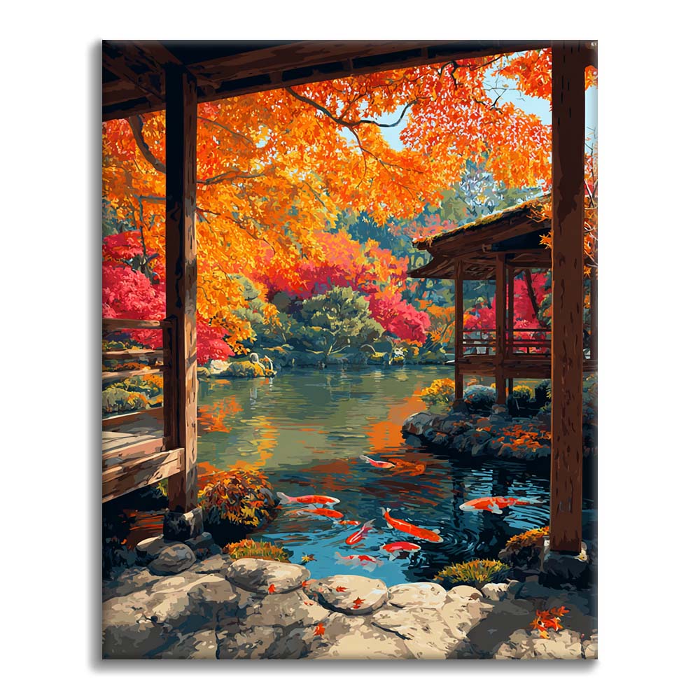 Jesienne refleksje – malowanie po numerach