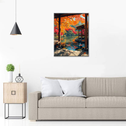 Jesienne refleksje – malowanie po numerach