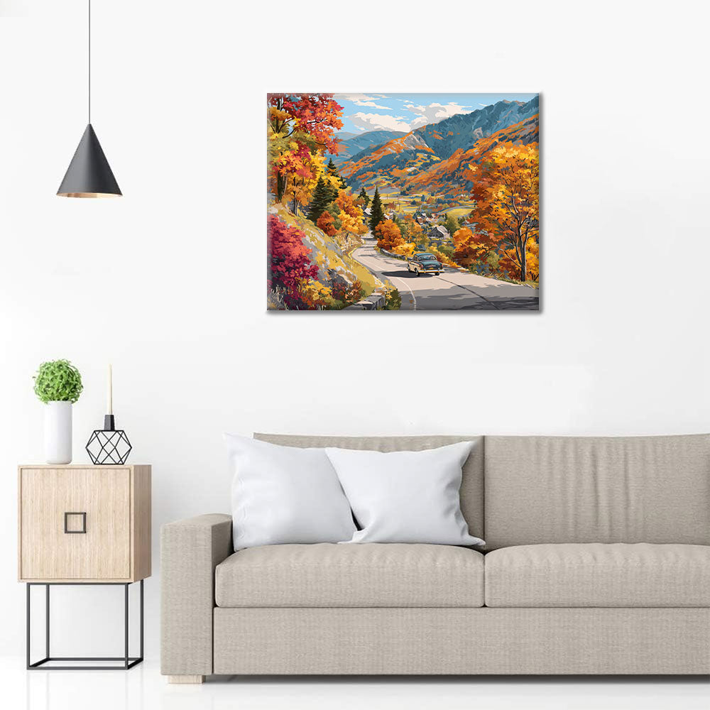 Jesienna wycieczka samochodowa – malowanie po numerach