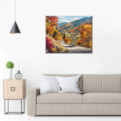 Jesienna wycieczka samochodowa – malowanie po numerach