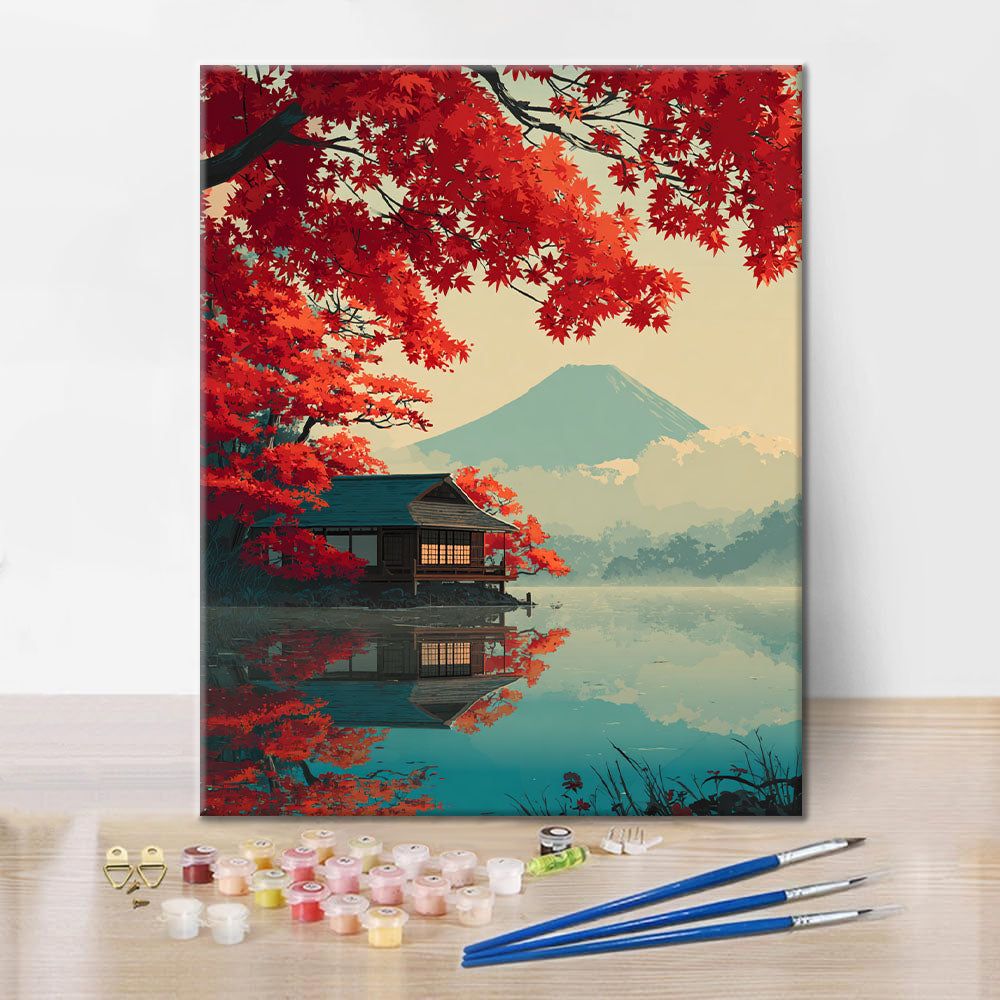 Jesienna cisza – malowanie po numerach