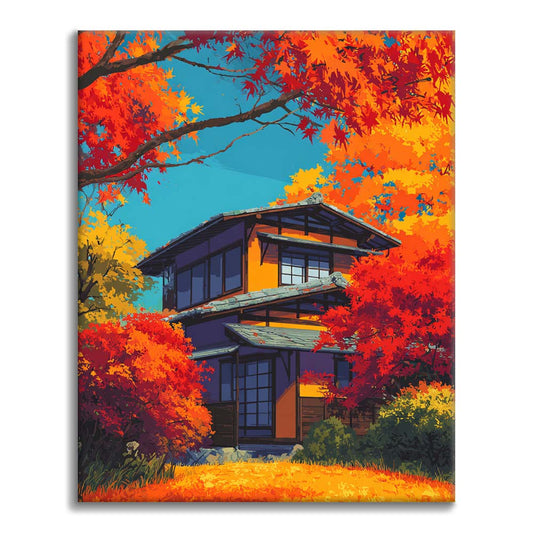 Uścisk jesieni – malowanie po numerach