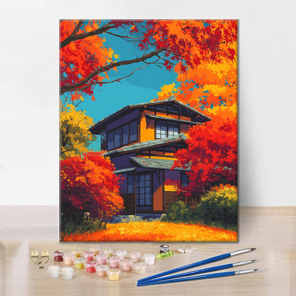 Uścisk jesieni – malowanie po numerach