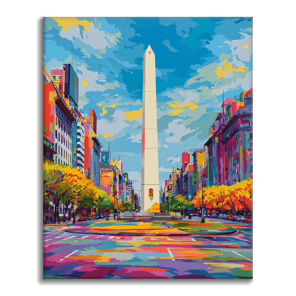 Zestaw Obelisk w Buenos Aires – malowanie po numerach - Cheerful Painting