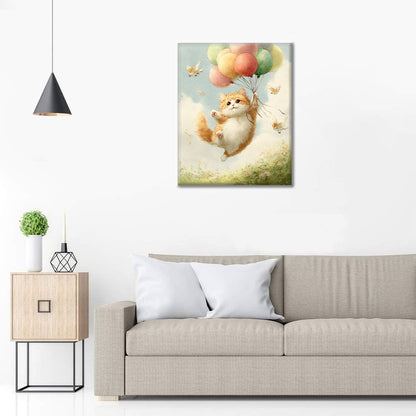 Lot balonem dla kota – malowanie po numerach