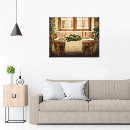 Aranżacja świątecznej kolacji – malowanie po numerach