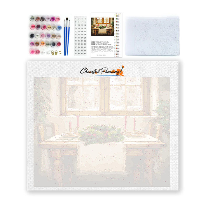 Aranżacja świątecznej kolacji – malowanie po numerach