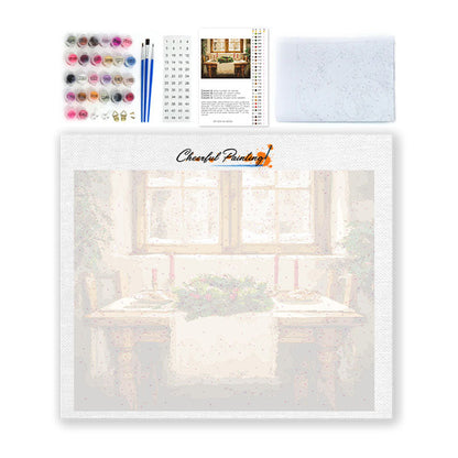 Aranżacja świątecznej kolacji – malowanie po numerach