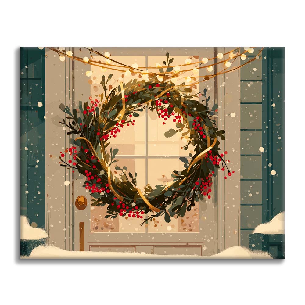 Wieniec Bożonarodzeniowy – Malowanie po numerach