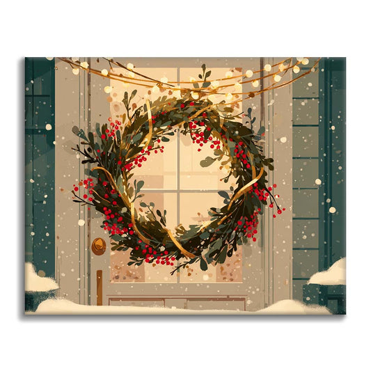 Wieniec Bożonarodzeniowy – Malowanie po numerach